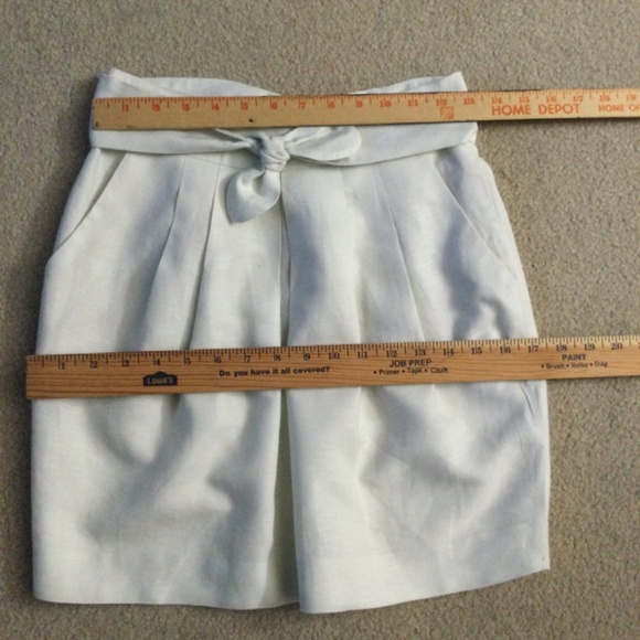 Johnny Arnold The Limit women's fancy skirt Ivory linen blend Size 0 - Picture 6 of 12